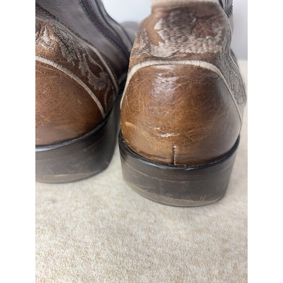 Mark Nason Men’s Cipher Ebroidered Brown Leather Boots Italy Size 11.5 67527 - Picture 8 of 15